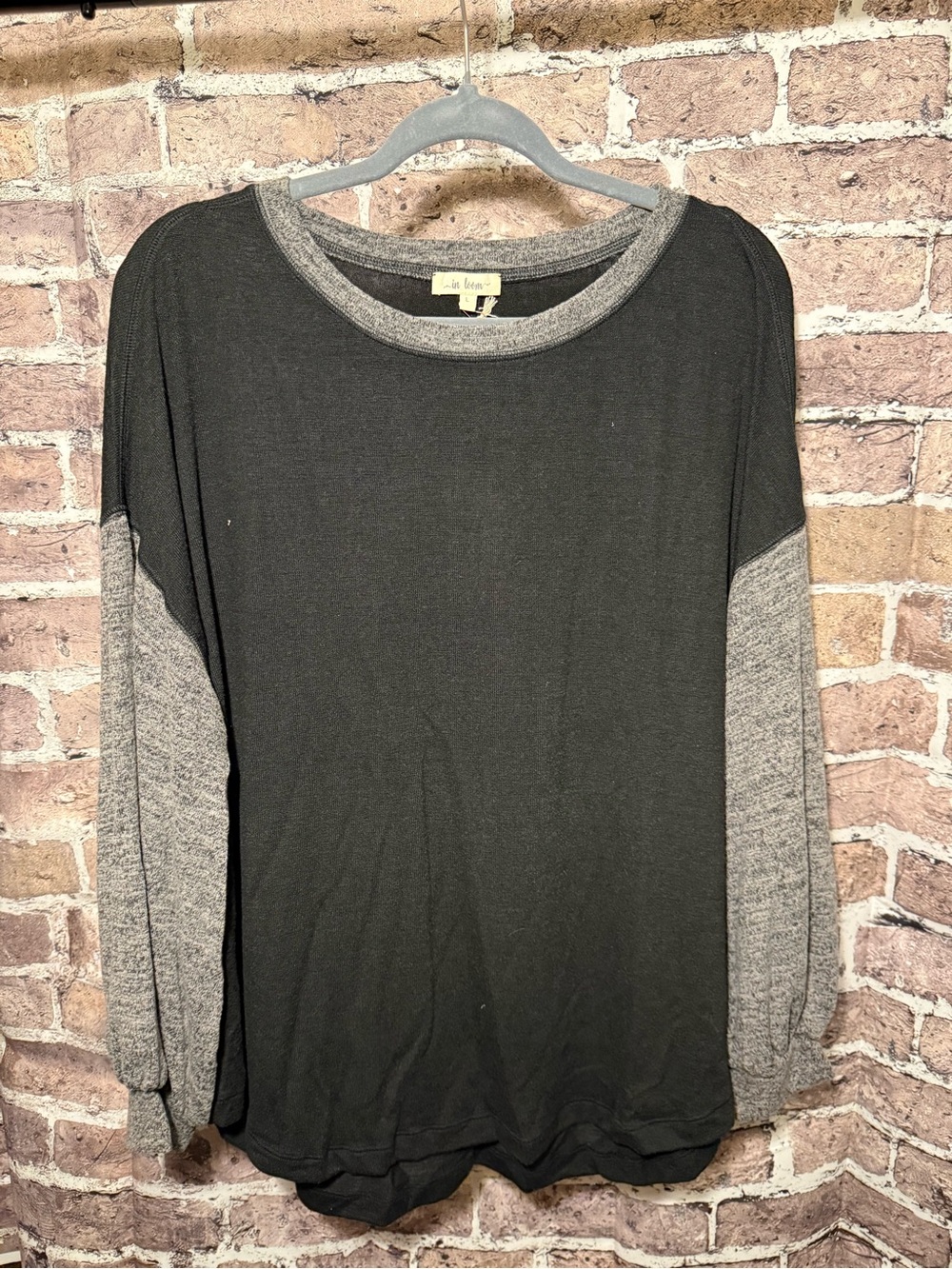 Black and Gray Long Sleeve Shirt